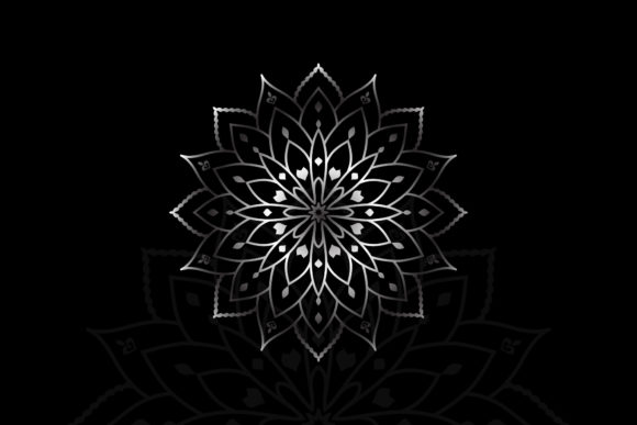 Download Mandala Silver Flower Vector Art - Premium Resources
